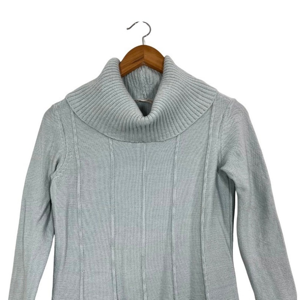 Soft Surroundings Cowl‎ Neck Sweater Tunic Pastel Mint Sz S Casual Elegant Boho - Picture 4 of 9